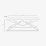 Topaz Rectangle Coffee Table – Gold
