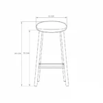 Tulip Barstool – Black