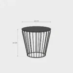 Wireline Coffee Table High Round – Black