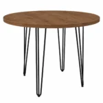 Hairpin Round Black Top (Black and White Leg)