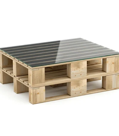 Woody Ottoman Square Coffee Table