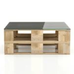 Woody Ottoman Square Coffee Table