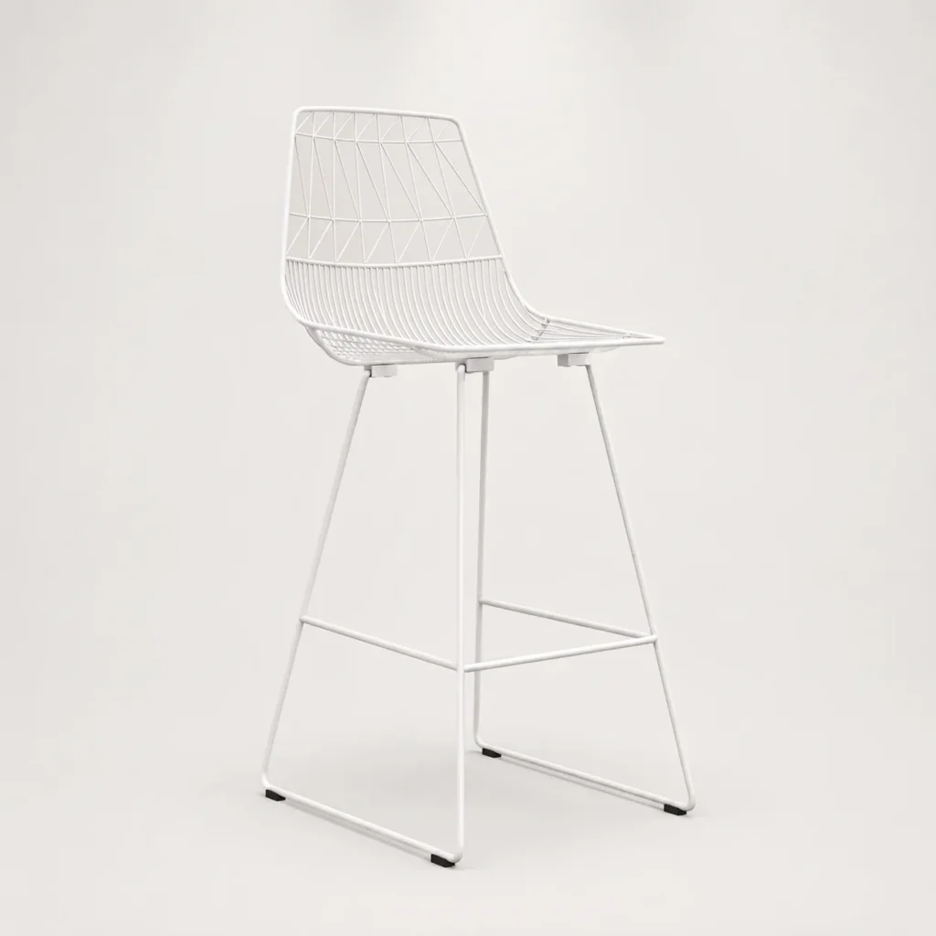 Arrow Wire Bar Chair – White