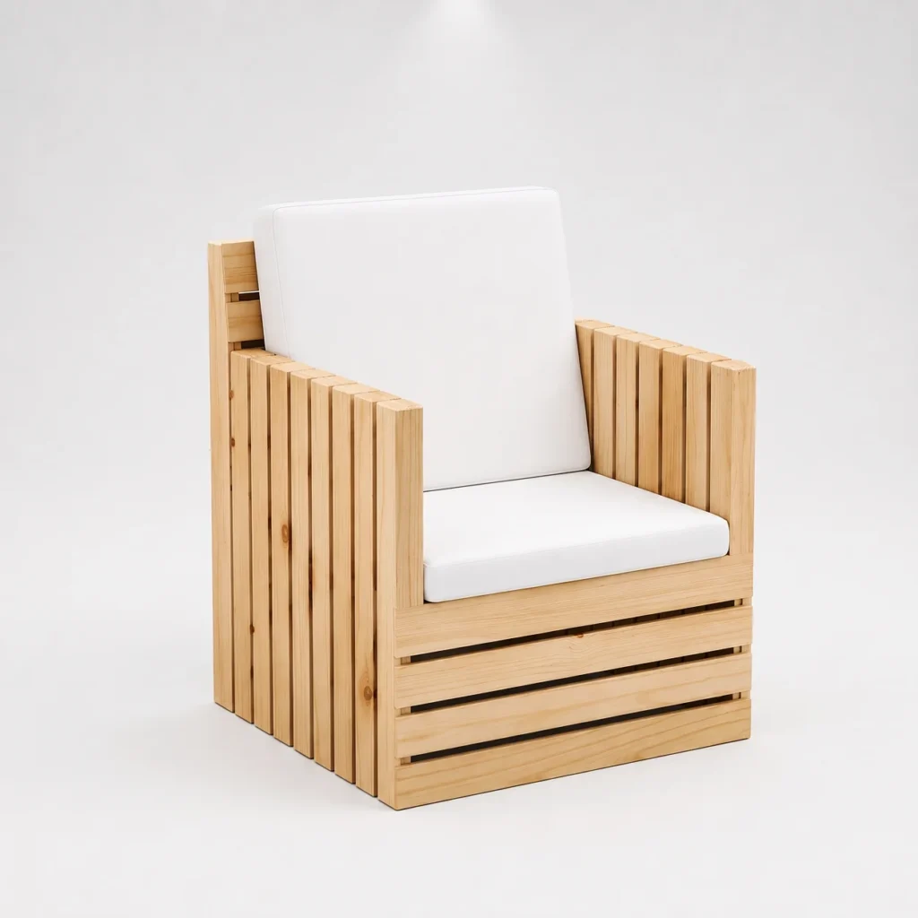 Woody One Seater Sofa – Beige