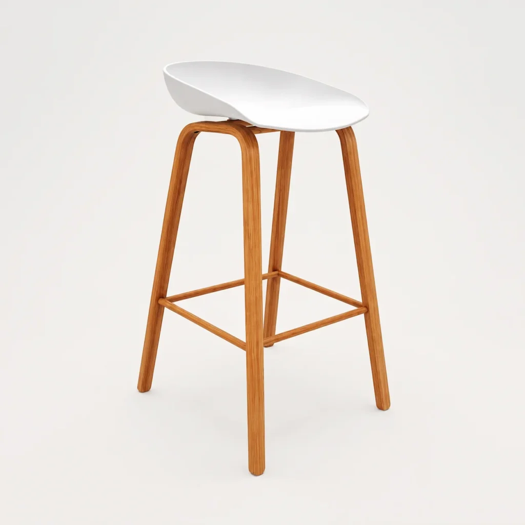 Tulip Barstool – White